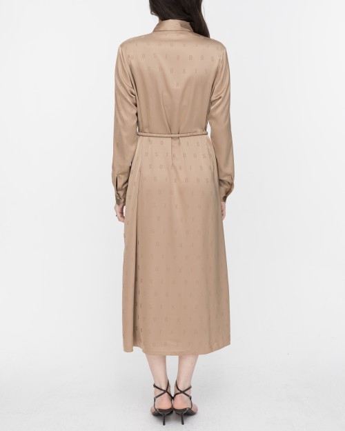 SIXDO Silk Loose Dress with Spread Collar